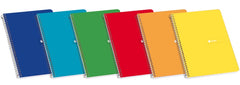 Enri Fº Tapa Dura Cuaderno Espiral Liso 80 Hojas Surtido - Tapa Dura Resistente - Cuaderno con Espiral para Mayor Comodidad - 80 Hojas Lisas para Escribir sin Problemas - Colores Surtidos