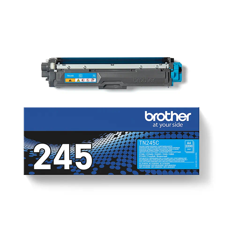 Brother TN245 Cyan Cartucho de Toner Original - TN245C - Loja do Tinteiro