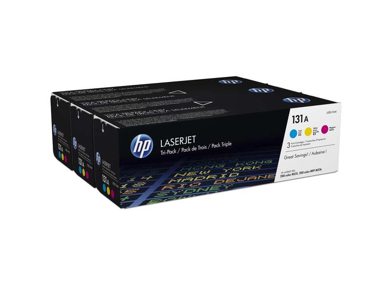 HP CF211A/CF212A/CF213A Pack de 3 Cartuchos de Toner Originales - 131A - Loja do Tinteiro