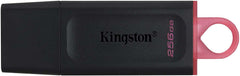Kingston DataTraveler Exodia Memoria USB 256GB - USB 3.2 Gen 1 - Con Tapa - Enganche para Llavero - Color Negro (Pendrive)