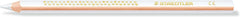 Staedtler Jumbo Noris 128 Lapiz Triangular de Color - Mina de 4mm - Resistencia a la Rotura - Diseño Ergonomico - Color Blanco