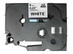Brother TZe211 Fita Laminada Genérica de Etiquetas - Texto preto sobre fundo branco - Largura 6mm x 8 metros