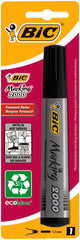 Bic Marking 2000 Ecolutions Rotulador Permanente - Tinta con Base de Alcohol - Ecologico - Secado Rapido - Color Negro