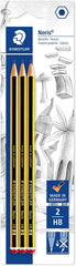Staedtler Noris 120 Pack de 3 Lapices de Grafitito Hexagonales HB - Resistencia a la Rotura - Madera de Bosques Sostenibles