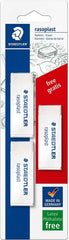 Staedtler Rasoplast 526 Pack de 3 Gomas de Borrar - Borrado de Alta Calidad - Minimos Residuos - Color Blanco