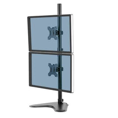 Fellowes Professional Series Soporte con Peana para Monitor Doble en Vertical - Hasta 32†y 16kg - Sistema de Gestion de Cables - Color Negro