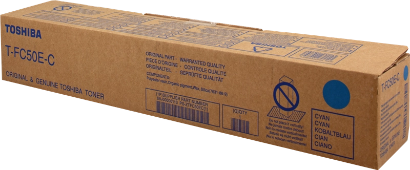 Toshiba T-FC50EC Cyan Cartucho de Toner Original - 6AJ00000113/6AJ00000227/6AJ00000301 - Loja do Tinteiro