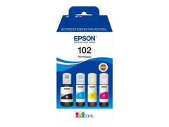 Epson 102 Pack of 4 Original Ink Bottles - C13T03R640