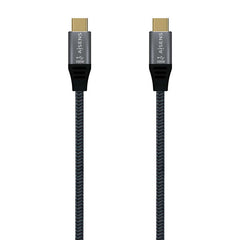 Aisens Cable USB 2.0 Aluminio 5A 100W E-MARK - USB-C/M-USB-C/M - 1.0M - Color Gris