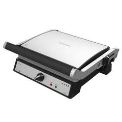 Cecotec Rock'n Grill 2400 Parrilla Electrica 2400W - Placa Superior Flotante - Revestimiento de Piedra Rockstone - Regulador de Temperatura - Apertura 180º - Superficie 28,5x22,5 cm