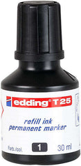 Edding T25 Bote de Recarga para Rotulador Permanente - Capacidad 30ml - Color Negro