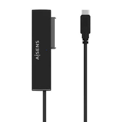 Aisens Adaptador SATA a USB-C USB 3.0/USB3.1 GEN1 para Discos Duros 2.5″†y 3.5″†con Alimentador - Color Negro