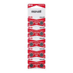 Maxell Pack de 10 Pilas Alcalinas de Boton LR1130 1.5V