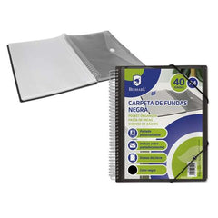Bismark Folder with 40 Transparent Covers - A4 Format - Includes Document Holder Envelope - Rubber Closure