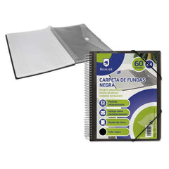 Bismark Folder with 60 Transparent Covers - A4 Format - Includes Document Holder Envelope - Rubber Closure