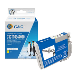 Cartucho de tinta genérico amarelo G&,G Epson T1634/T1624 (16XL) - Substitui C13T16344012/C13T16244012