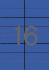 Apli Etiquetas Azules Permanentes 105.0 x 37.0mm 20 Hojas