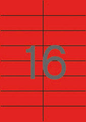 Apli Etiquetas Rojas Permanentes 105.0 x 37.0mm 20 Hojas