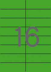 Apli Etiquetas Verdes Permanentes 105.0 x 37.0mm 20 Hojas