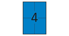Apli Etiquetas Azules Permanentes 105.0 x 148.0mm 20 Hojas