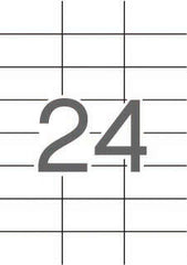 Apli Etiquetas Translucidas Resistentes Intemperie 70.0 x 37.0mm 20 Hojas