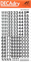 Apli Numeros Transferibles - 8mm - Facil Aplicacion - Negros Intensos - 204 Caracteres - Negro