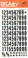 Apli Numeros Transferibles - 15mm - Facil Aplicacion - Negros Intensos - 105 Caracteres - Negro