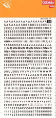 Apli Letras y Numeros Transferibles Super 4mm - 706 Caracteres - Negros Intensos