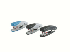 Rexel Bambi Mini Grapadora Metalica + Caja de 1.500 Grapas Nº25 - Grapa hasta 12 Hojas - Acabado de Tacto Suave - 3 Colores Surtidos
