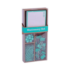 Apli Fluor Collection Set de Oficina - 25 Pins, 80 Clips de 28mm, 20 Pinzas Abatibles de 19mm y Notas Adhesivas de 100 Hojas en Verde Fluor - Diseño Moderno y Llamativo - Producto Reposicionable para Expositor 17684