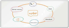 Nobo Premium Plus Pizarra Magnetica de Acero Lacado 3000x1200mm - Montaje en Esquinas - Blanco