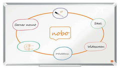 Nobo Premium Plus Pizarra Magnetica de Acero Lacado Panoramica 890x500mm - Montaje en Esquina - Blanco