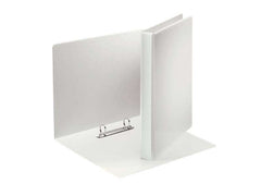 Esselte Carpeta Canguro Gama Basica 40mm - Mecanismo 2 Anillas Mixtas - Capacidad 380 Hojas A4 - Certificado Fsc - Color Blanco