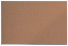 Nobo Essence Tablero de Anuncios de Corcho de 1500x1000mm - Montaje en Esquinas - Superficie Natural - Marco de Aluminio Anodizado - Color Natural
