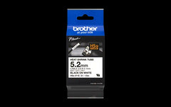 Fita de etiqueta de cabo de tubo termorretrátil original Brother HSE211E - Texto preto sobre fundo branco - Largura 5