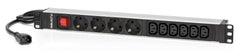 Salicru Regleta SPS PDU Unidad de Distribucion de Energia - 4 Tomas Schuko y 6 Tomas IEC C13 - Color Negro