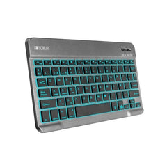 Subblim Teclado retroiluminado BT - 6mm de grosor - Conectividad Bluetooth 3.0 - Teclas de alta precisión - BaterÃa Li-ion recargable - Color Gris