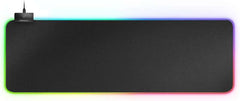 Mars Gaming MMPRGB2 Alfombrilla RGB XXL con HUB USB2.0 - Deslizamiento Nanotextil - Iluminacion RGB Control - Diseño XXL - 2 Puertos USB - Resistente y Flexible - 800x300mm - Color Negro