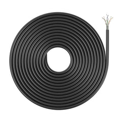 Aisens Bobina de Cable de Red Exterior Impermeable RJ45 Cat.6 UTP Rigido CCA AWG23 - 305m - Color Negro