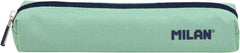 Milan Serie 1918 Estuche Mini Redondo - Tejido Resistente a las Roturas y Rasgaduras - Medidas 20,5x4,5x5cm - Color Verde