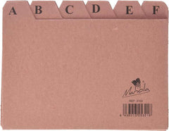 Mariola Indice A-Z Nº3 para Fichero - Medidas 150x100mm - Color Marron