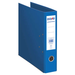 Dohe Ecofile Archivador de Palanca Tamaño Folio 320x285mm - Carton Rigido Forrado - Ollao, Rado, Tarjetero Adhesivo - Cantonera Larga Metalica - Color Azul