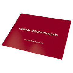 Dohe Libros de Subcontratacion Din A4 Apaisado Castellano - 10 Hojas Numeradas - Hojas Autocopiativas