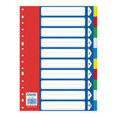 Dohe Separadores para Archivadores y Carpetas de Anillas - 120 Micras - Multitaladro de 16 Perforaciones - Bolsa Autoadhesiva Individual
