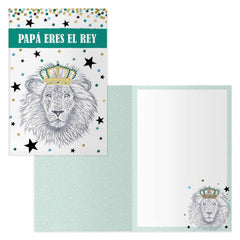 Dohe Pack de 6 Tarjetas de Felicitacion Dia del Padre - 11.5x17cm - Impresion a Todo Color - Estampaciones con Pelicula de Color - Papel Offset Blanco de 300gr - Incluye Sobre de Color