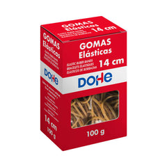 Dohe Goma de Borrar Resistente - Longitud 14cm - Fabricada en Latex de Gran Elasticidad - Caja de 100gr