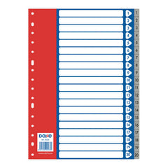 Dohe Separadores para Archivadores y Carpetas de Anillas - 120 Micras - Multitaladro de 16 Perforaciones - Bolsa Autoadhesiva Individual