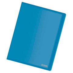 Dohe Carpetas con 40 Fundas en Tamaño A4 - Tapa Flexible de Polipropileno Translucido - Fundas Transparentes Soldadas al Lomo - Color Azul