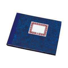 Dohe Cuaderno Cartone Rayado Horizontal de 100 Hojas - Cuarto Apaisado - Tapa en Tres Piezas con Lomera de Tela - Interior en Papel Offset de 70g/m2 - Cosidos a Hilo Vegetal - Lomo Azul