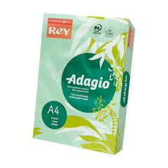 Dohe Adagio Paquete de 500 Hojas de Papel A4 de 80g - Apto para Fotocopiadoras e Impresoras - Alta Calidad y Versatilidad - Color Verde Pastel
